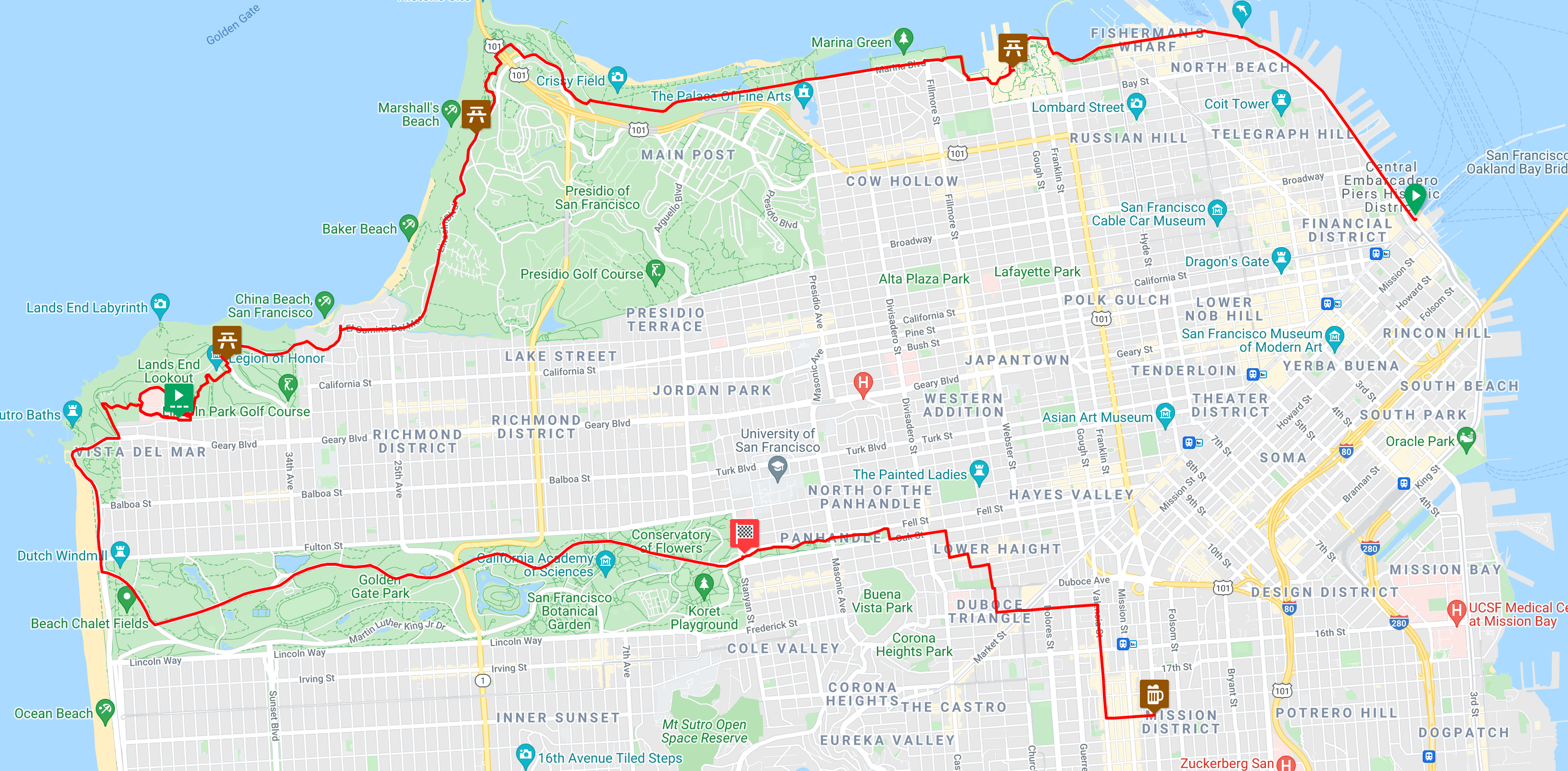 Sf bike routes online